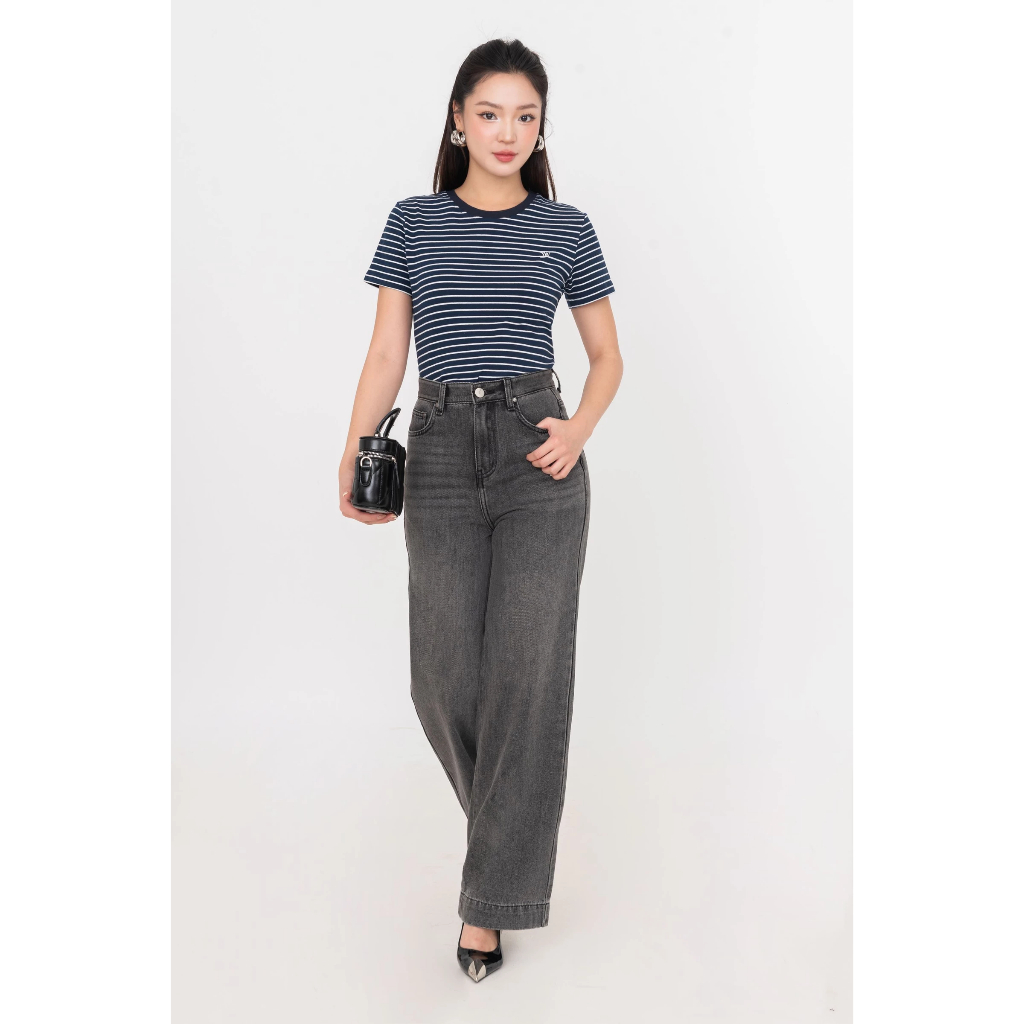 Áo thun kẻ ngang cotton, Áo thun dạo phố nữ IVY moda MS 57T0269 | BigBuy360 - bigbuy360.vn