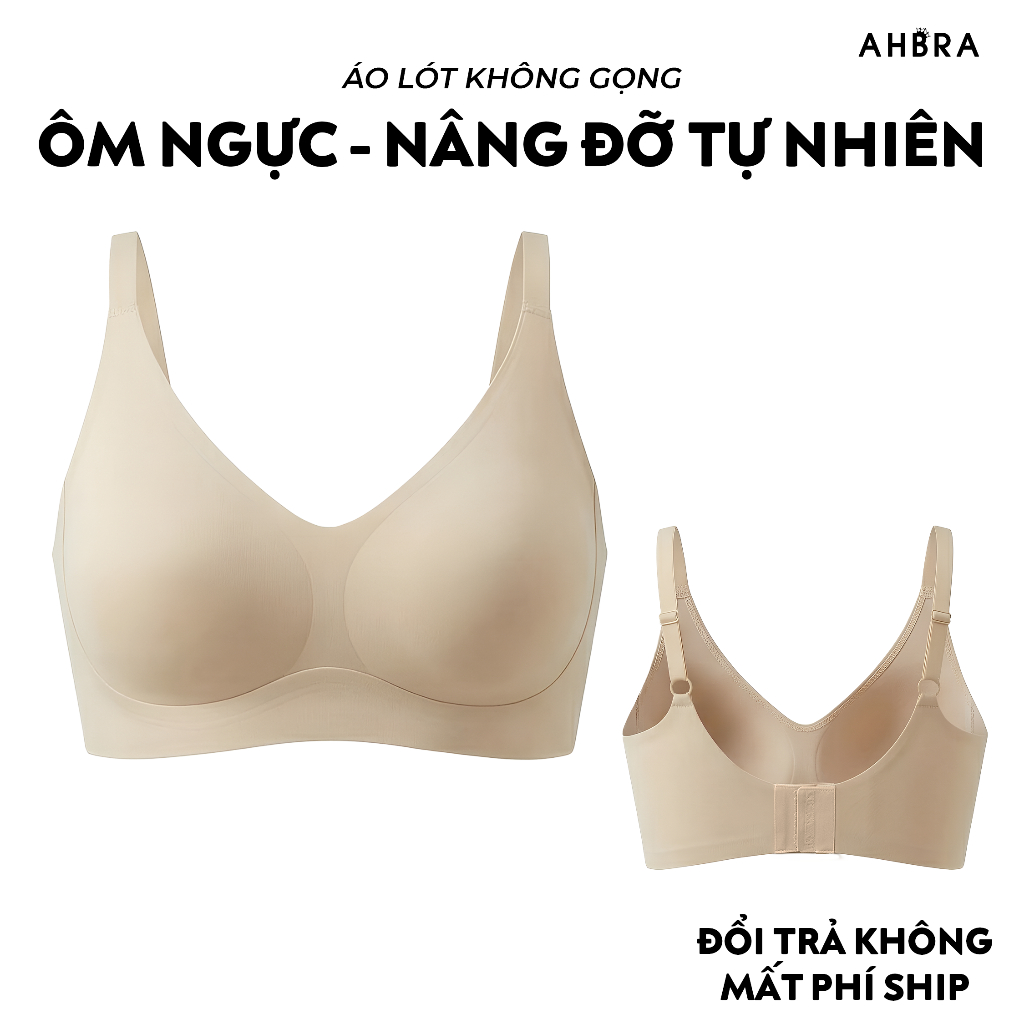 Áo Ngực Nữ Không Gọng Chất Su Đúc Ôm Trọn Ngực Nâng Tự Nhiên AHBRA SA13