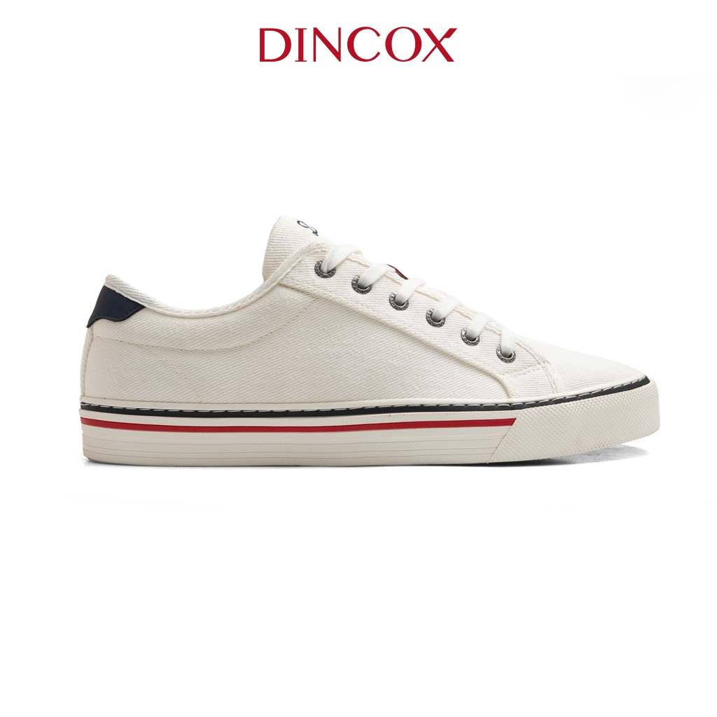 Giày Sneaker Nam Nữ Cổ Thấp Canvas DINCOX E12 CREAM LINE - Giày Vải Unisex Thời Trang Basic