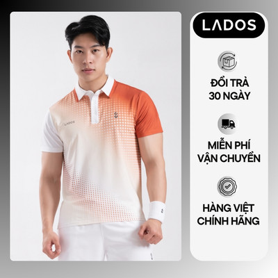 Áo Polo Thể Thao Nam Pickleball Pixel Grid LADOS-19251, Form Gọn, Co Giãn 4 Chiều, Phối Màu Nổi Bật Trên Sân