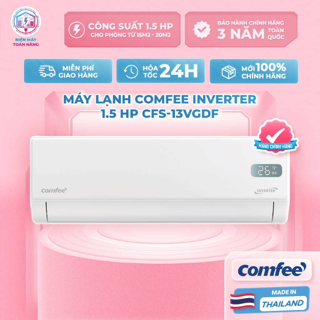 Máy Lạnh Comfee Inverter CFS-13VGDF - Công Suất 1.5 HP - Chính Hãng