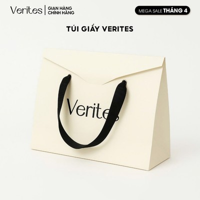 Túi Giấy Màu Trắng Kem Verites Sang Trọng 25x14cm