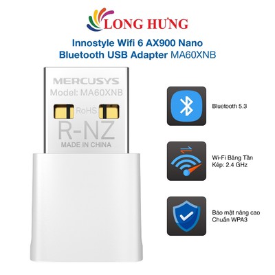 USB Wifi Innostyle Wifi 6 AX900 Nano Bluetooth USB Adapter MA60XNB - Hàng chính hãng