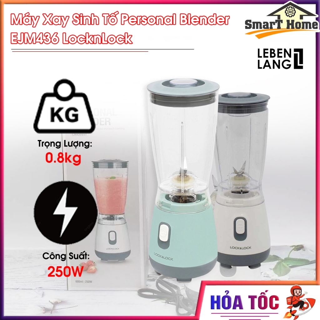 Máy Xay Sinh Tố Chính Hãng LocknLock Personal Blender EJM436 Nhỏ Gọn, Chắc Chắn, Dễ Dàng Tháo Lắp Vệ