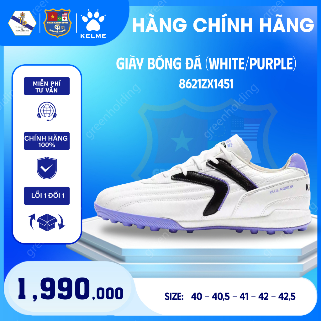 KELME Giày Đá Bóng TF Nam, Giày Đá Banh Sân Cỏ Nhân Tạo Êm Chân, Bám Sân Tốt, Form Đẹp