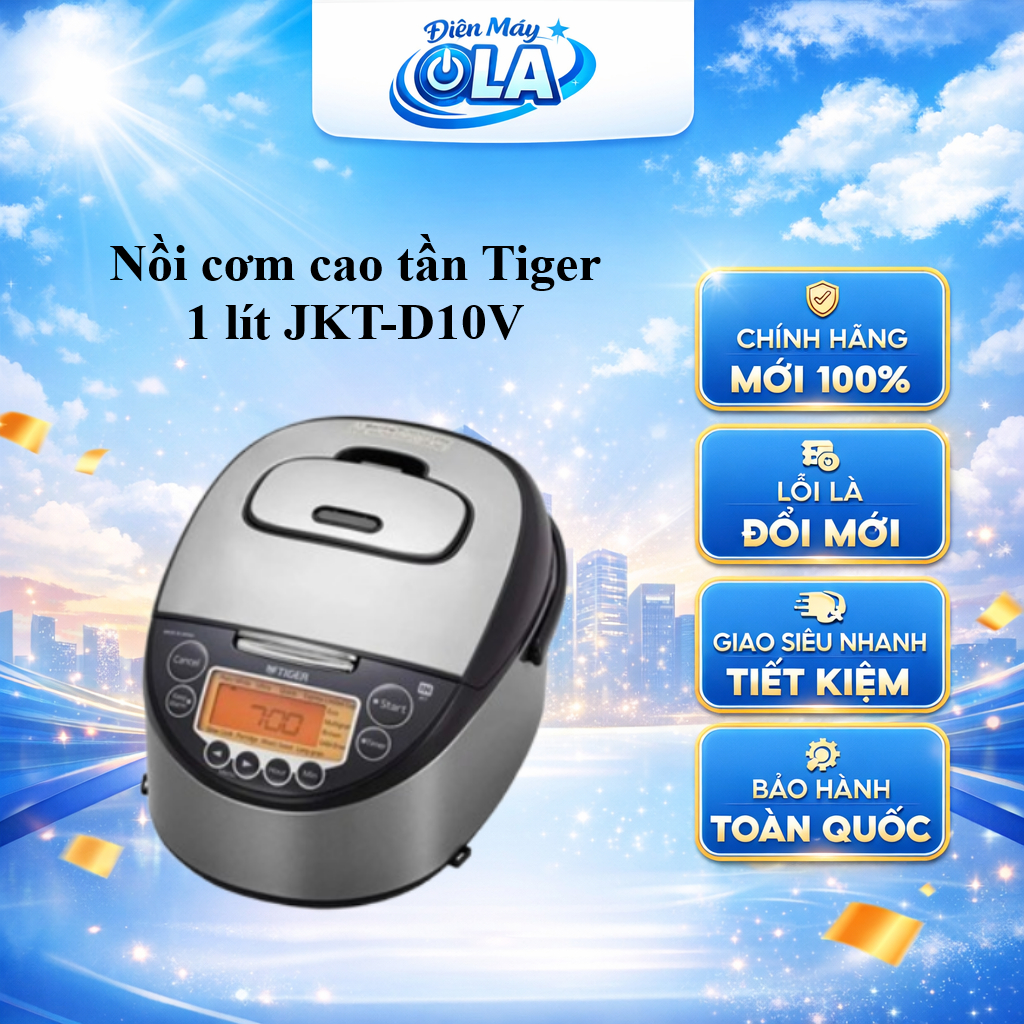 JKT-D10V / JKT-D18V - Nồi Cơm Điện Tử Tiger JKT-D10V/D18V (1.0-1.8L) - BẢO HÀNH CHÍNH HÃNG