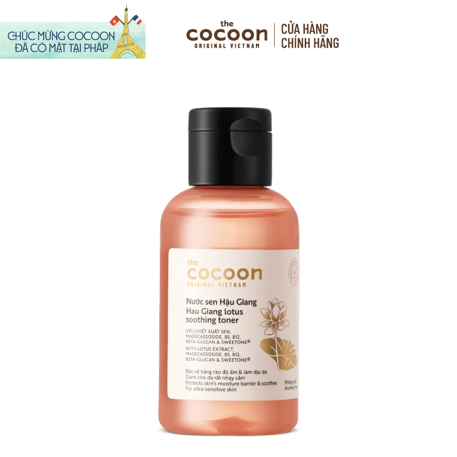 Nước sen Hậu Giang (toner) Cocoon giúp phục hồi đa nhiệm cho da rất nhạy cảm 140ml