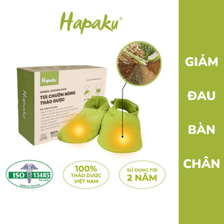Túi chườm nóng thảo dược bàn chân hapaku, giảm nhức mỏi, tê buốt bàn chân, làm nóng bằng lò vi sóng