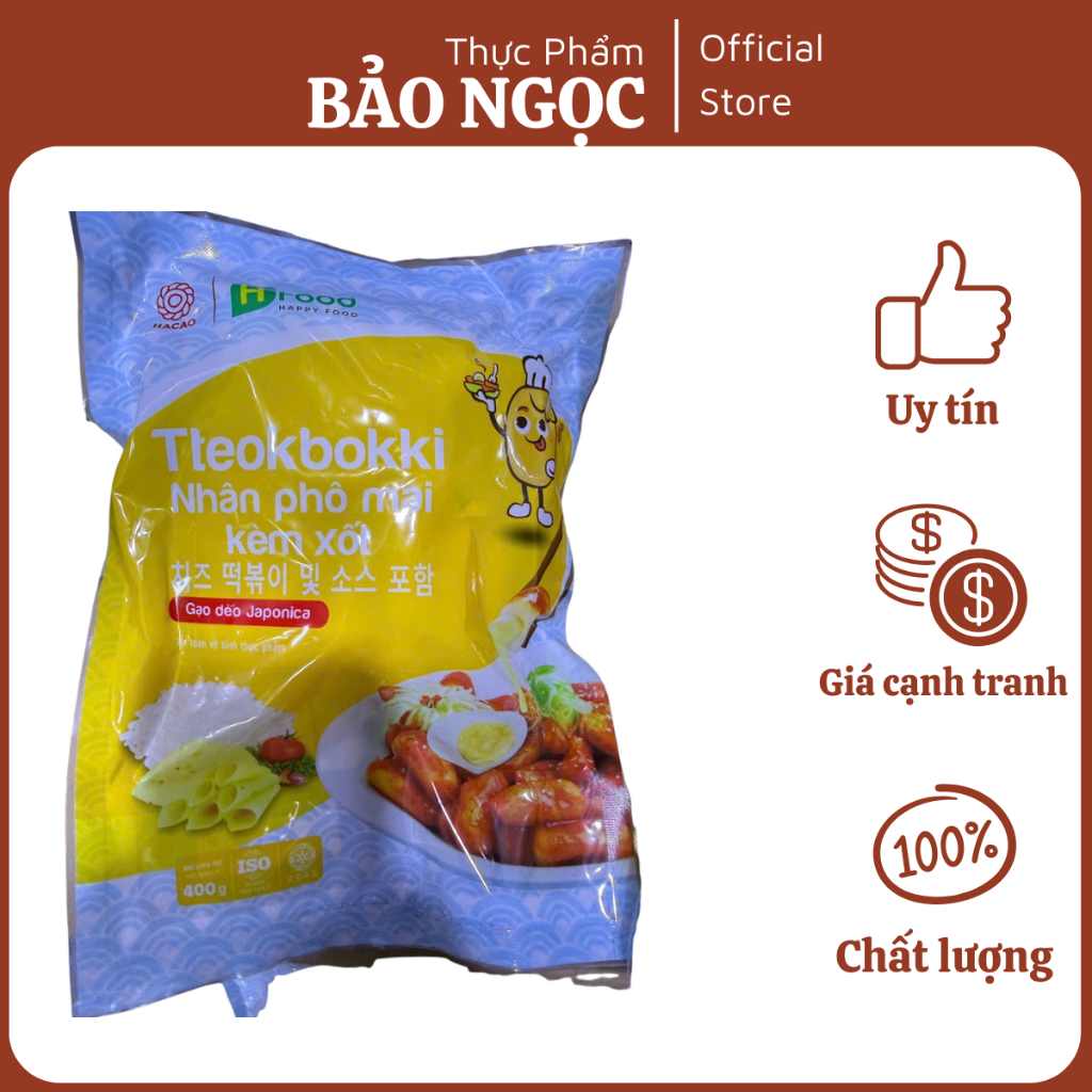 [GIAO HOẢ TỐC HN] Bánh Gạo Nhân Phô Mai Kèm Xốt HFood 400g - Béo Ngậy Chuẩn Vị