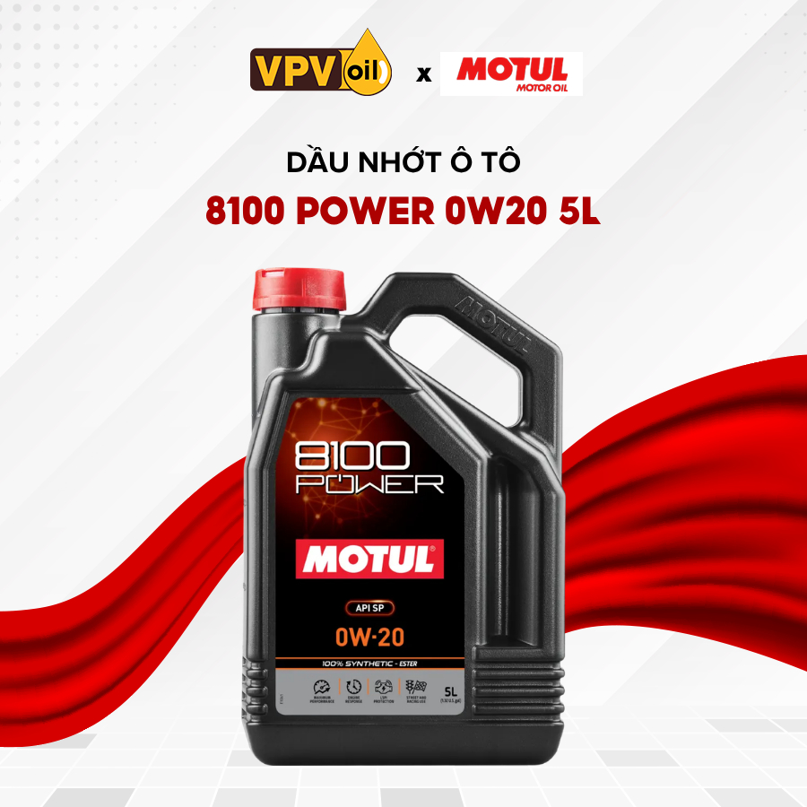 Dầu nhớt xe ô  tô 8100 POWER 0W20 5L