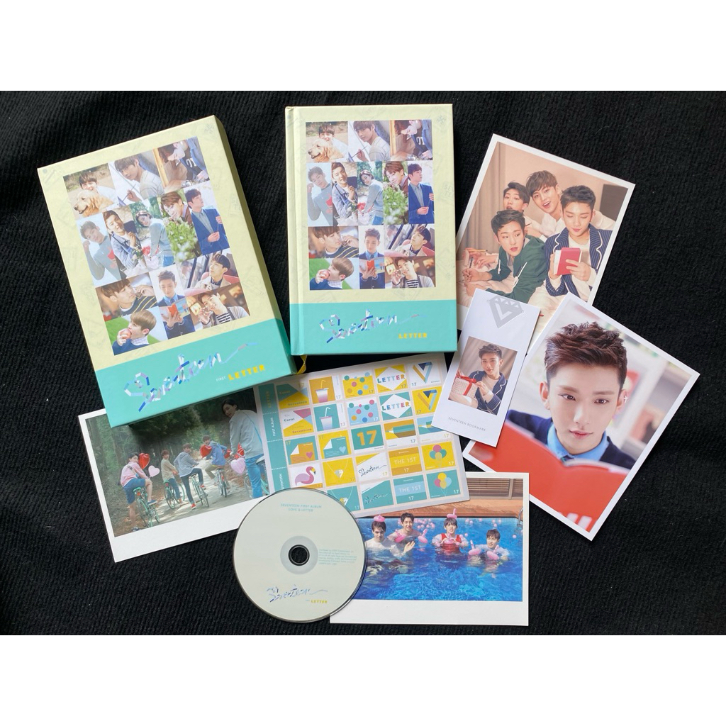 seventeen mini album Love letter Letter Ver đã khui seal, gồm CD, postcards Photobook & box như hình