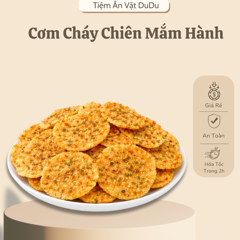 Cơm Cháy Chiên Mắm, Cơm Cháy Chiên Mắm Hành Giòn Rụm, Cơm Cháy Chiên Mắm Siêu Ngon - Tiệm Ăn Vặt Dud