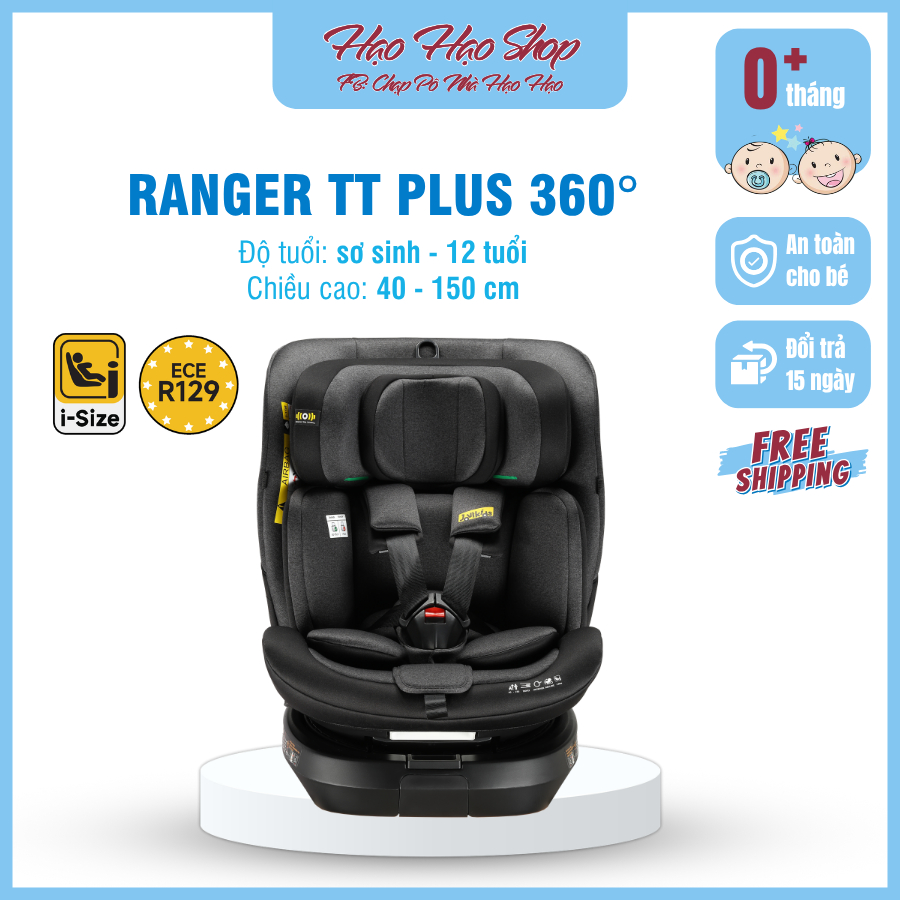 Jovikids Ranger TT - Ghế Ô Tô Cho Bé Xoay 360 - R129/i-Size + Isofix (cho bé cao 40 - 150 cm)