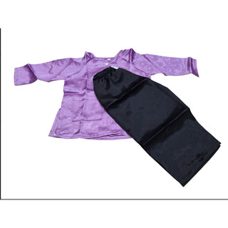 Bộ Bà Ba Bé Gái Tím Đen Vải Phi Bóng, Mềm Mịn Thoáng Mát, Kiểu Dáng Basic Cho Bé - Phương Đào Kids