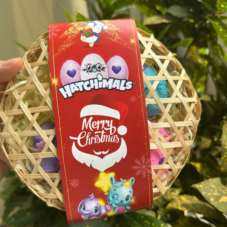 Giỏ 5 trứng Hatchimals Alive ngâm nước tự nở kì diệu, quà tặng Noel cho bé