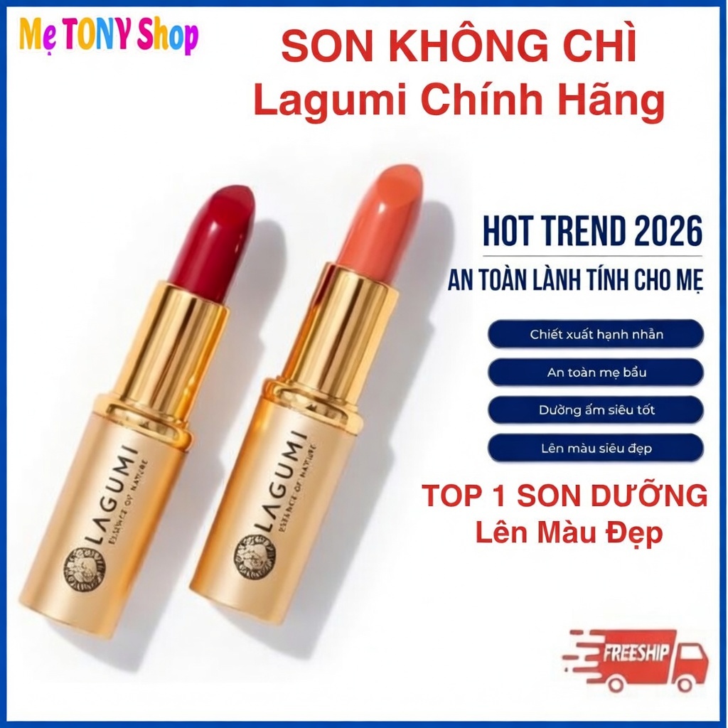 [Chiết Xuất Hạnh Nhân] Son Không Chì Dành Cho Bà Bầu (Chính Hãng LAGUMI)