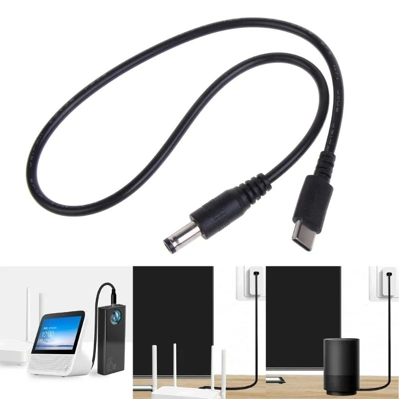 Cáp Nguồn USB-C PD 12V đầu cắm 5.5*2.1mm kích sạc dự phòng có sạc nhanh lên 12v dùng cho các thiết b