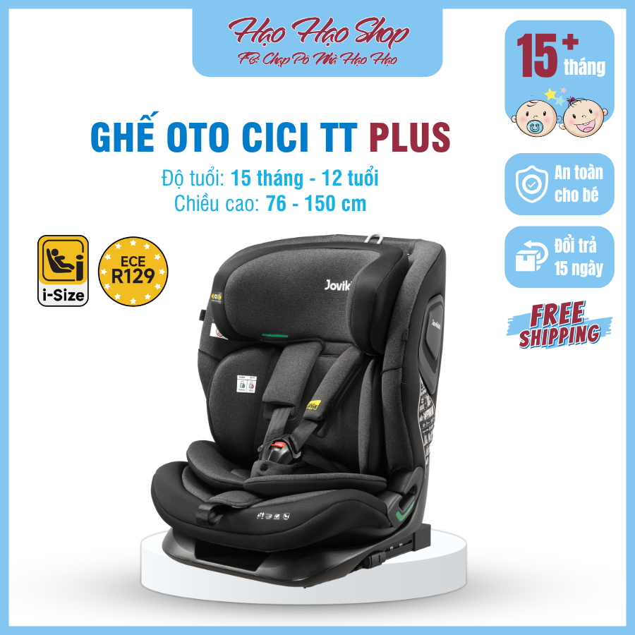 Jovikids CICI TT - Ghế ôtô cho bé - R129/i-Size + Isofix (cho bé cao 76-150 cm)