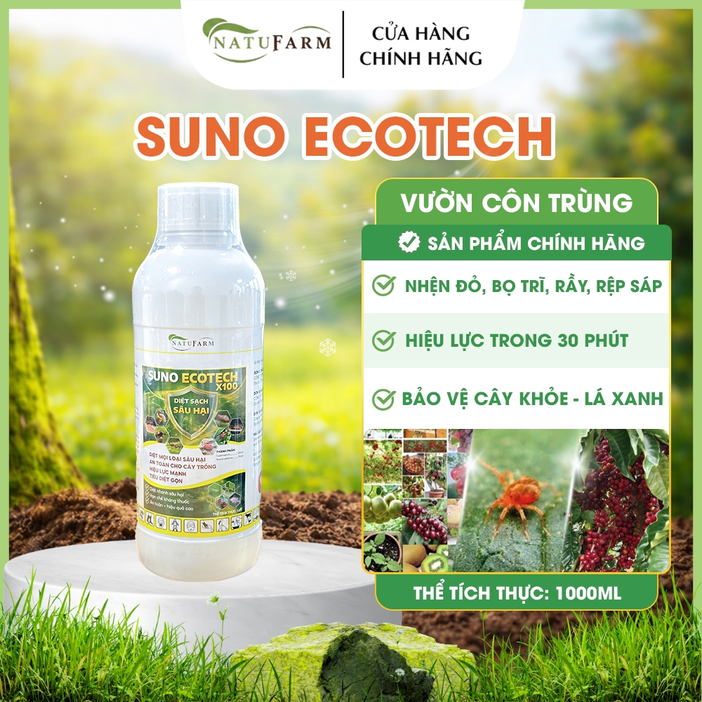 Suno Ecotech NatuFarm 1000ml Giải Pháp Sinh Học Cho Sầu Riêng, Tiêu, Cây Ăn Quả