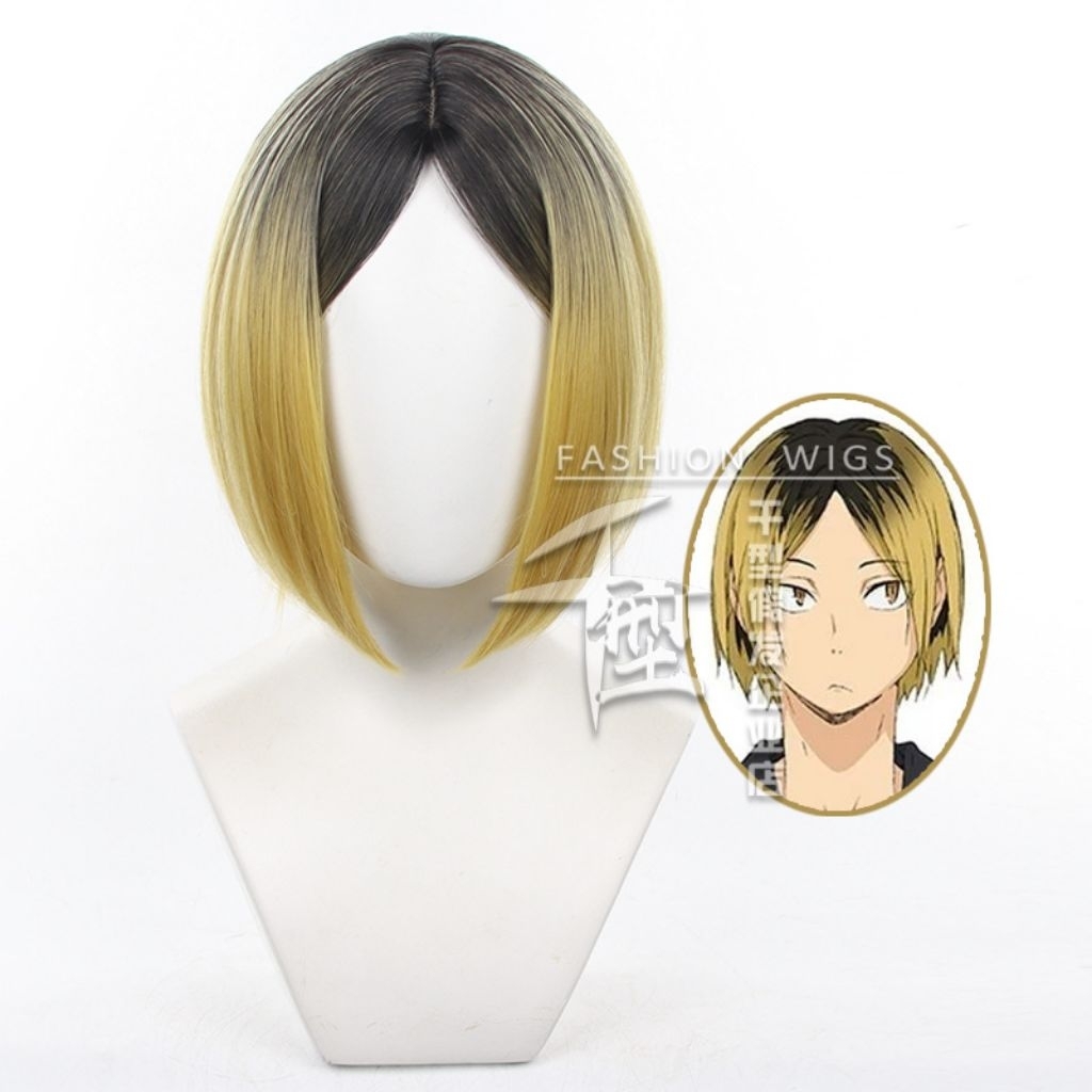 [Sẵn] Wig/tóc giả Kenma - Haikyuu màu vàng mix đen [Miu Cosplay]