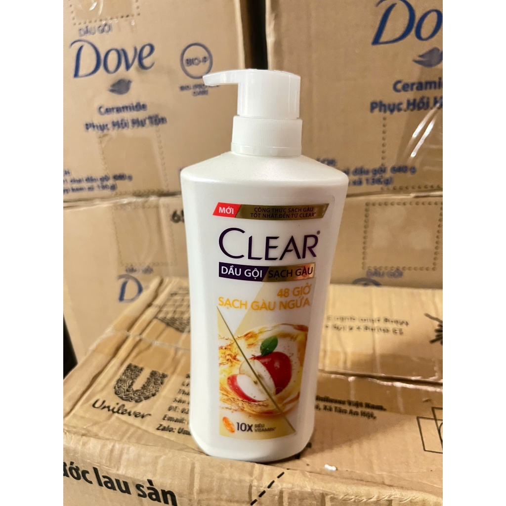Dầu Gội Sạch Gàu Clear Táo 630g