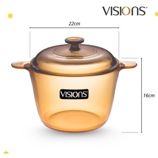 Nồi thủy tinh Visions nhập khẩu Mỹ - Hàng chính hãng - Bảo hành 10 năm