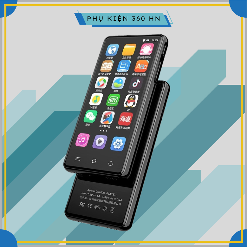 Máy Nghe Nhạc Android MP4 Màn Hình Cảm Ứng 4.0 Inch Bluetooth WiFi Ruizu H8 Bộ Nhớ Trong 16GB