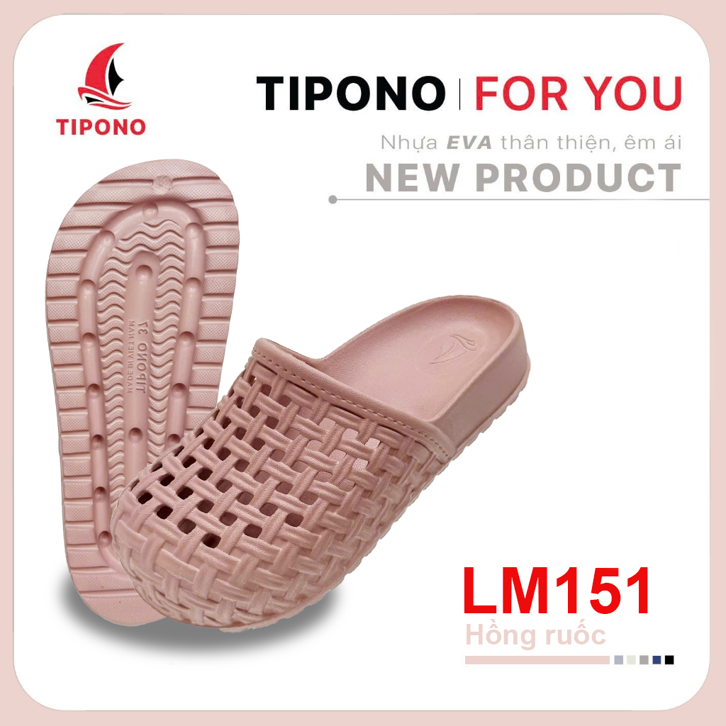 TIPONO ALYDO LM151 Tặng Charm Dép Bít Lưới Chống Trơn Trượt Phong Cách Phái Nữ Đẹp Xinh