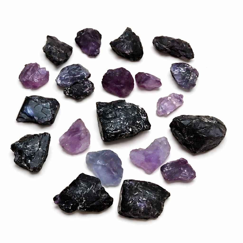 Đá Fluorite tím dạng thô. Sưu tầm nhận hàng y như hình