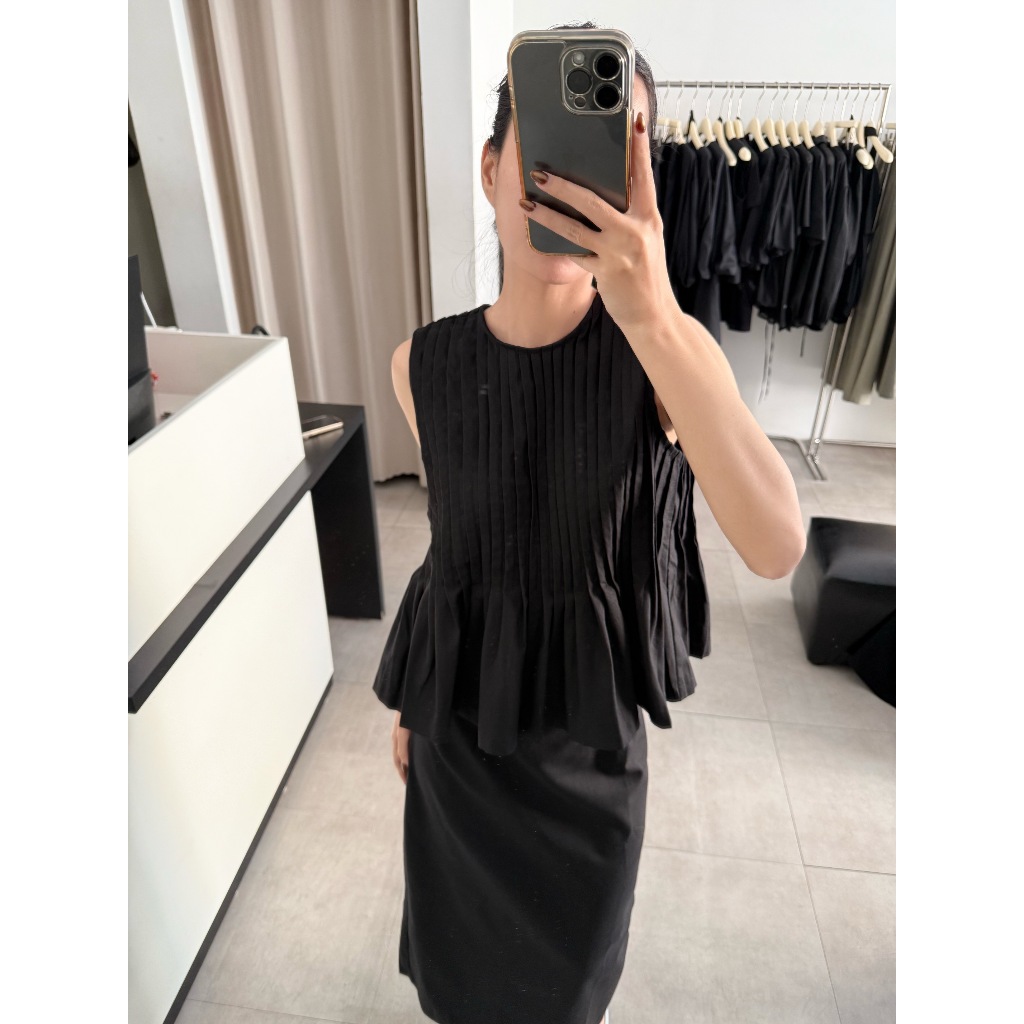 Áo babydoll xếp ly - 𝐋𝐮𝐧𝐚 𝐭𝐨𝐩 | BigBuy360 - bigbuy360.vn