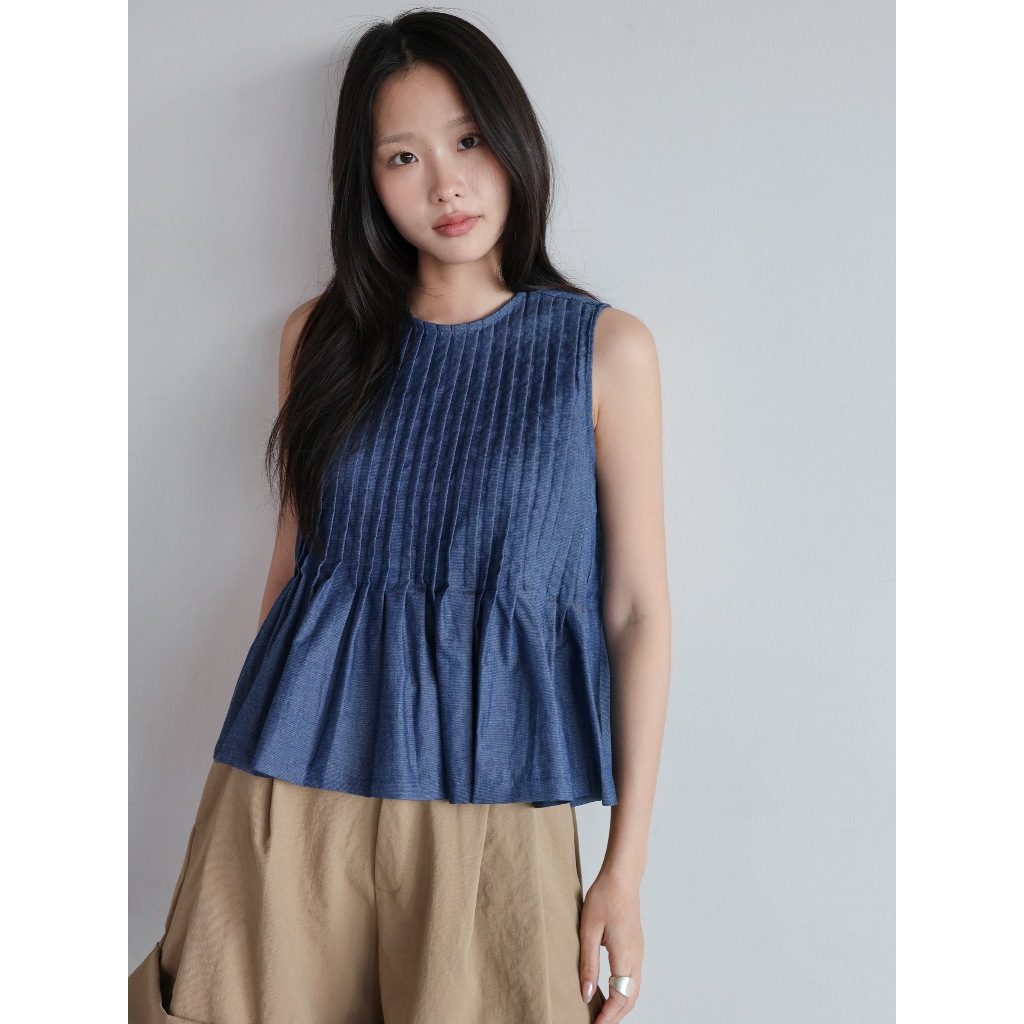 Áo babydoll xếp ly - 𝐋𝐮𝐧𝐚 𝐭𝐨𝐩 | BigBuy360 - bigbuy360.vn