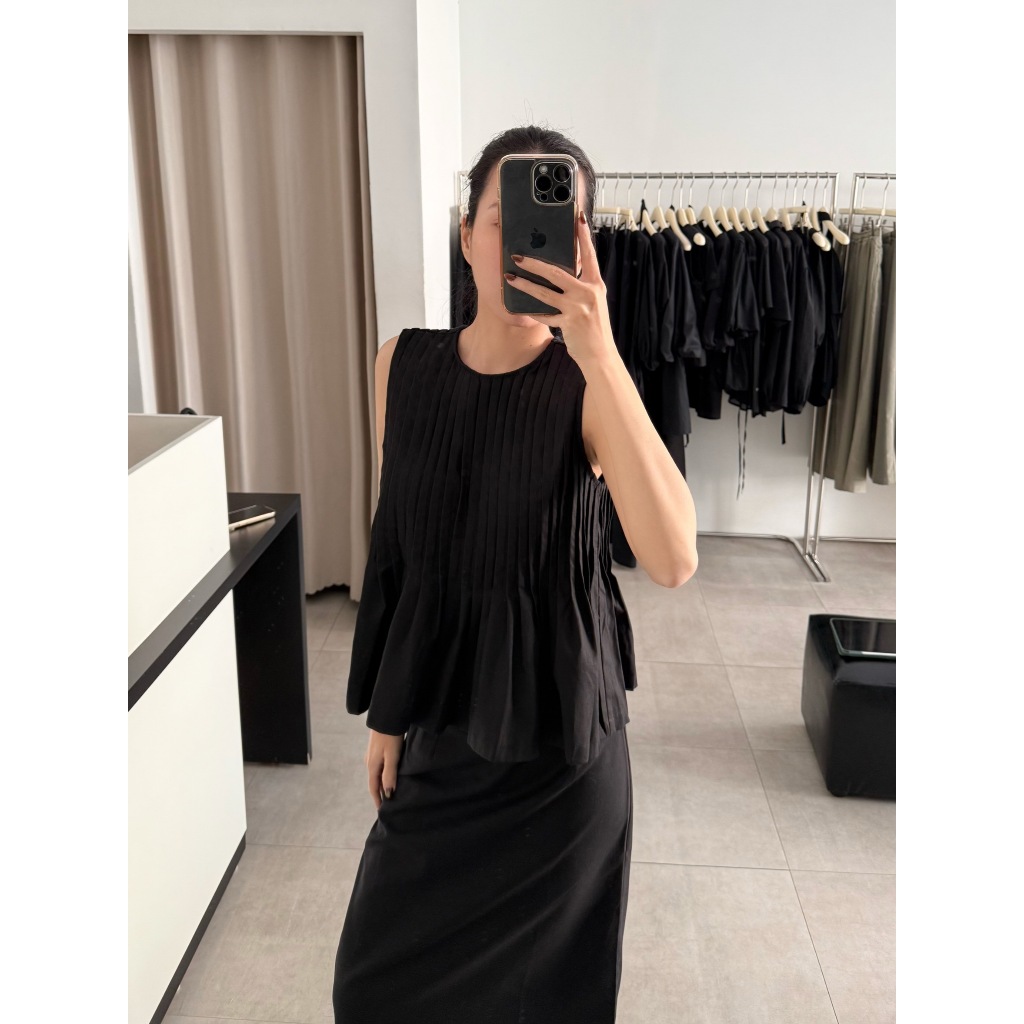 Áo babydoll xếp ly - 𝐋𝐮𝐧𝐚 𝐭𝐨𝐩 | BigBuy360 - bigbuy360.vn