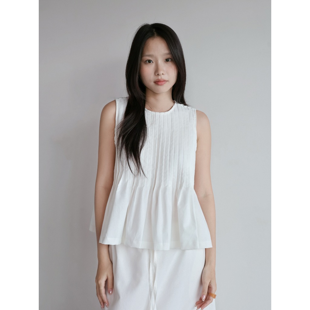 Áo babydoll xếp ly - 𝐋𝐮𝐧𝐚 𝐭𝐨𝐩 | BigBuy360 - bigbuy360.vn