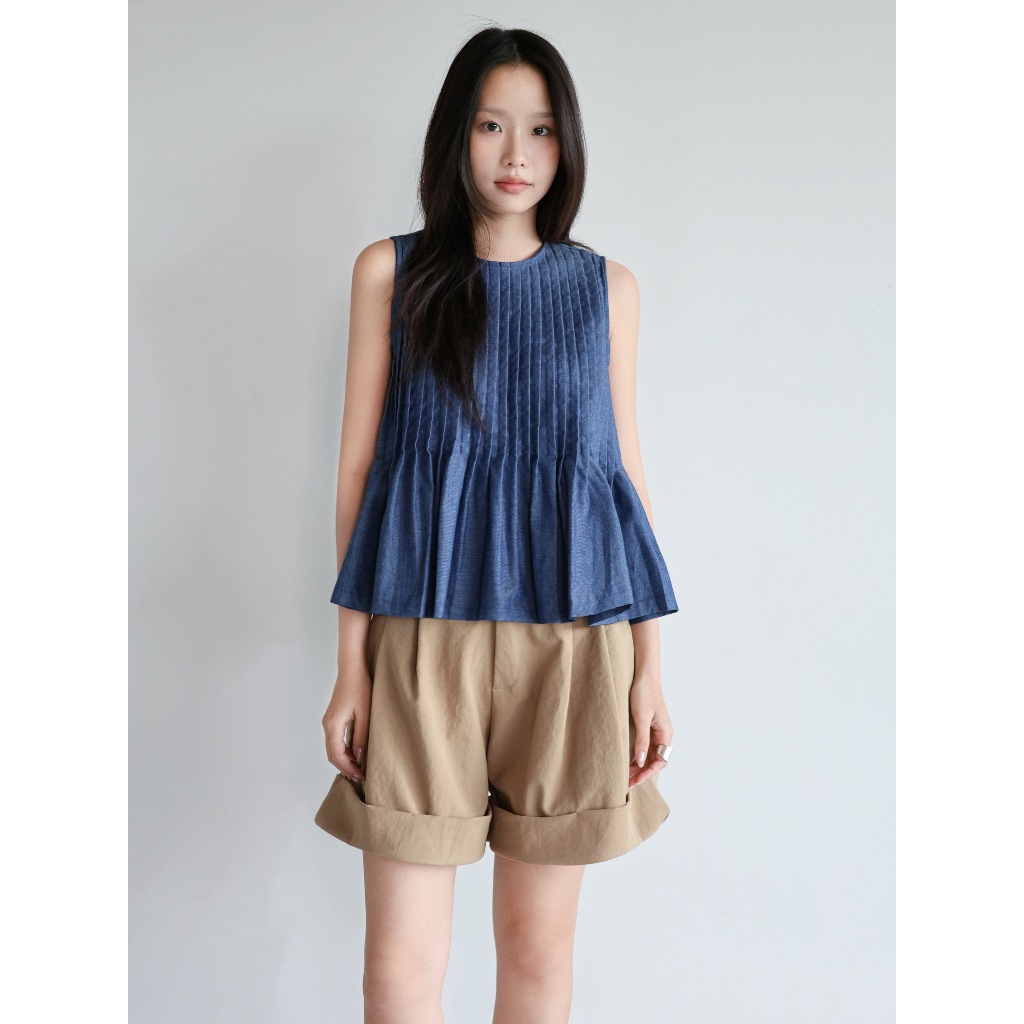 Áo babydoll xếp ly - 𝐋𝐮𝐧𝐚 𝐭𝐨𝐩 | BigBuy360 - bigbuy360.vn