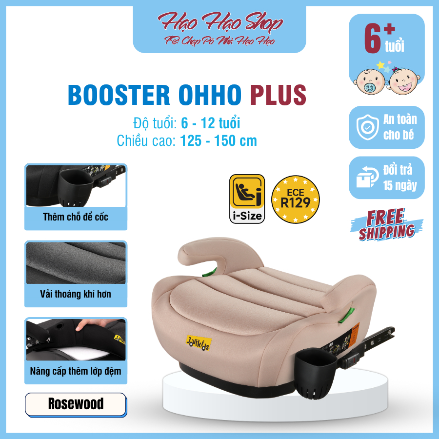 Jovikids OHHO - Booster - Ghế ngồi ôtô dành cho bé - R129/i-Size (cho bé cao 125 - 150 cm)