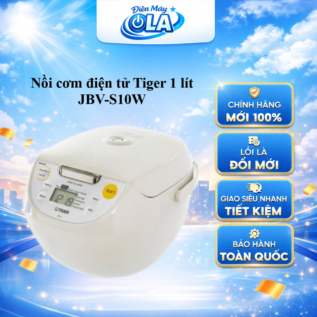 JBV-S10W / JBV-S18W - Nồi Cơm Điện Tử Tiger JBV-S10W/S18W (1.0L-1.8L) - BẢO HÀNH CHÍNH HÃNG
