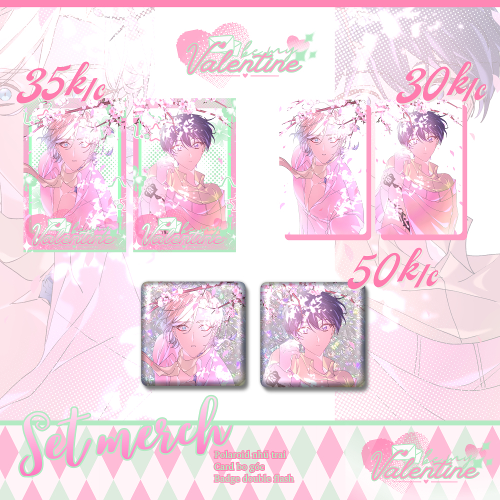 [SẴN]Set merch Kaiser x Isagi Blue Lock Ver Valentine