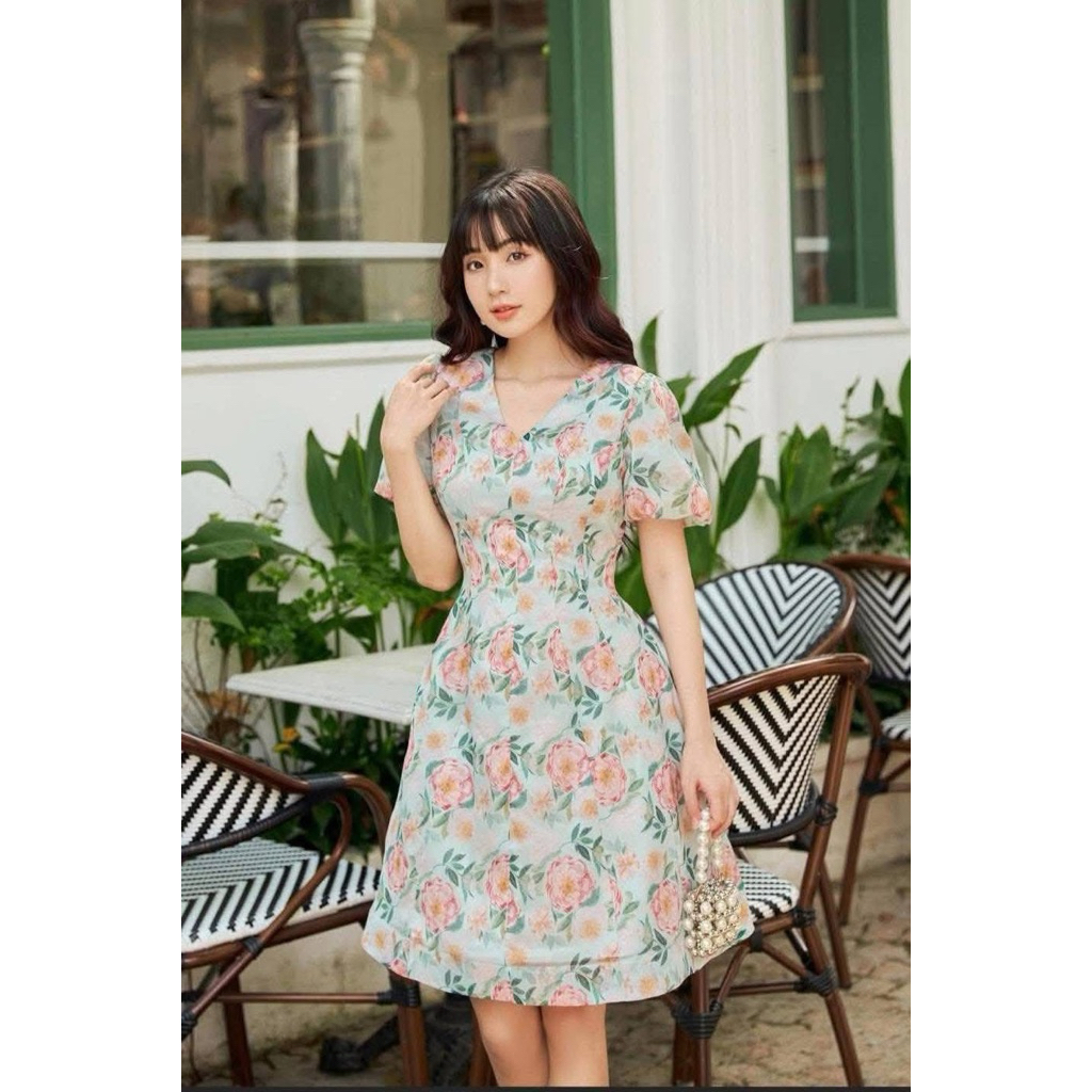 Pass đầm OLV hoa size S used
