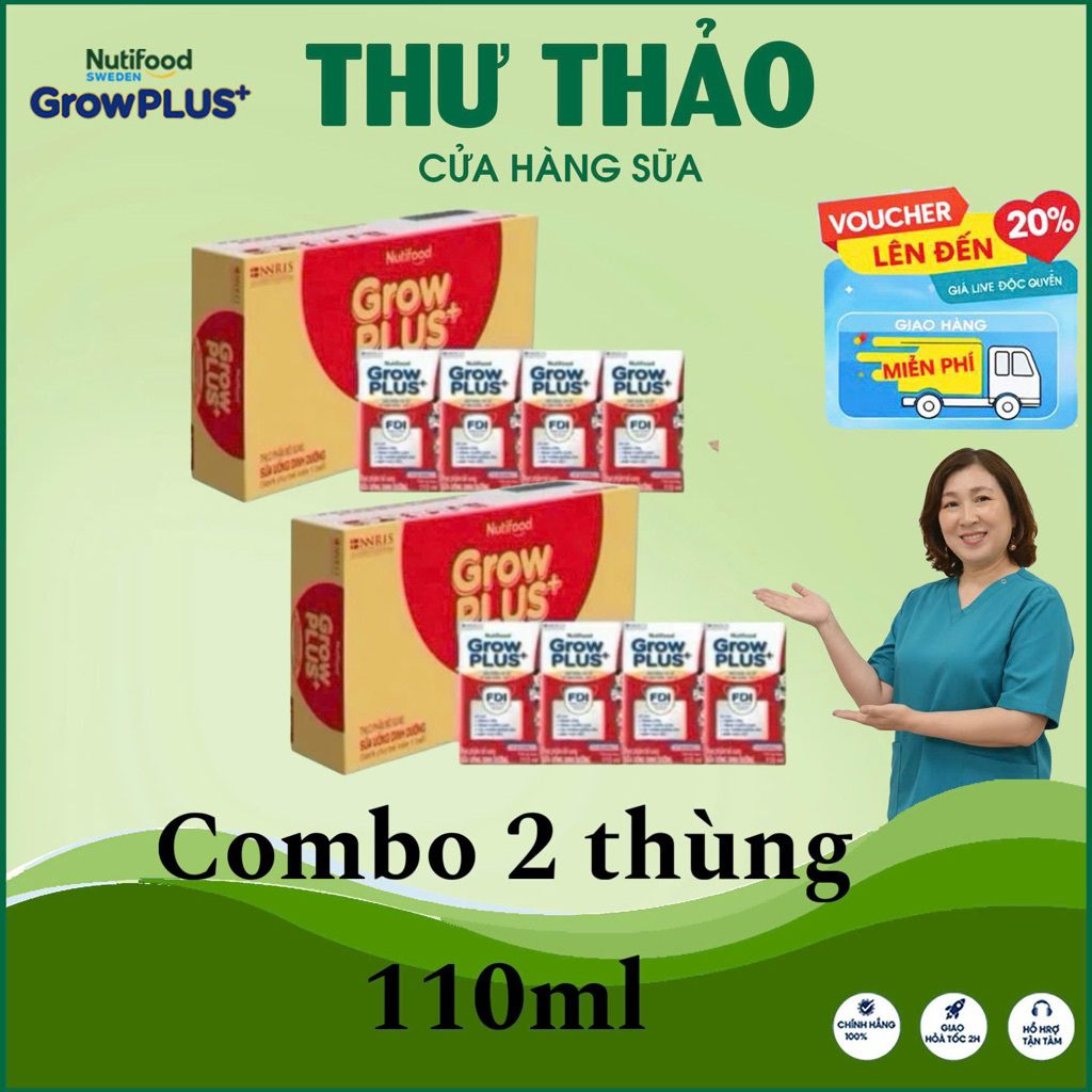 110ML COMBO 2 THÙNG GROW PLUS+ ( Đỏ ) NUTIFOOD