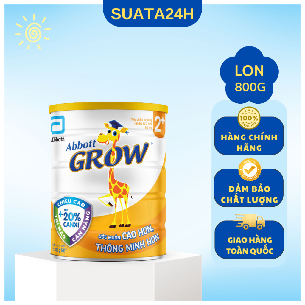 Sữa bột Abbott Grow 2+800g