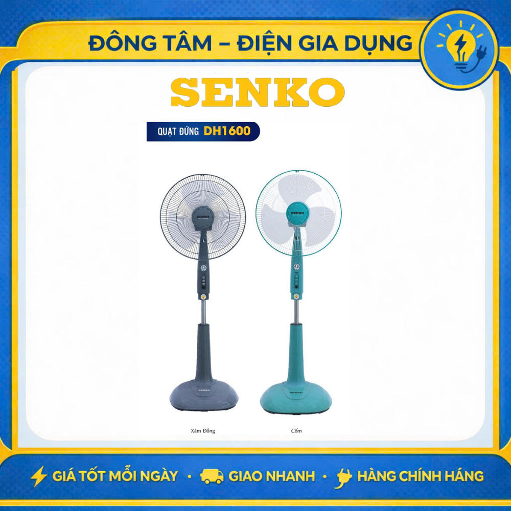 QUẠT ĐỨNG SENKO DH1600 CÓ HẸN GIỜ TẮT MỞ CỒN SUẤT 47W