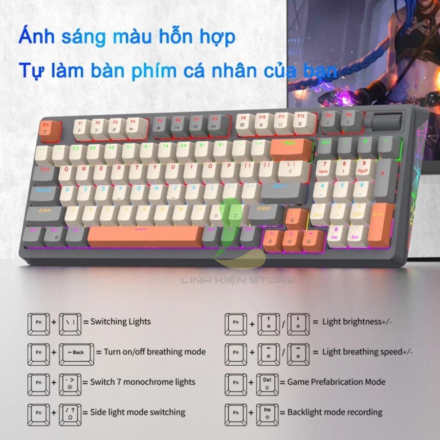 Bàn Phím Cơ XUNFOX K85 - Bàn Phím Có Dây Hỗ trợ Hotswap, 96 Phím Có Led RGB | BigBuy360 - bigbuy360.vn