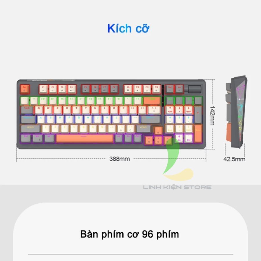 Bàn Phím Cơ XUNFOX K85 - Bàn Phím Có Dây Hỗ trợ Hotswap, 96 Phím Có Led RGB | BigBuy360 - bigbuy360.vn