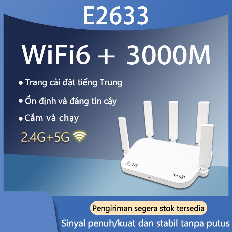 Bộ Phát Wifi6 ZTE E2633 chuẩn Ax3000 -Hỗ trợ Mesh