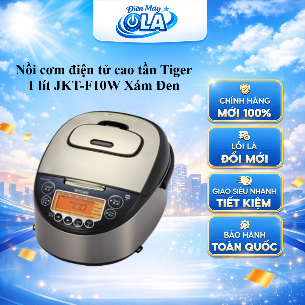 JKT-F10W / JKT-F18W - Nồi Cơm Điện Tử Cao Tần Tiger JKT-F10W/F18W - BẢO HÀNH CHÍNH HÃNG