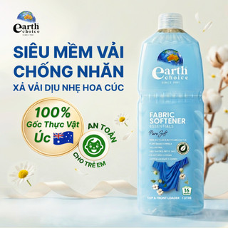 Nước Xả Vải Earth Choice Úc 1L - Siêu Mềm Vải, Giữ Màu Bền Đẹp, An Toàn Cho Bé, Hương Hoa Cúc