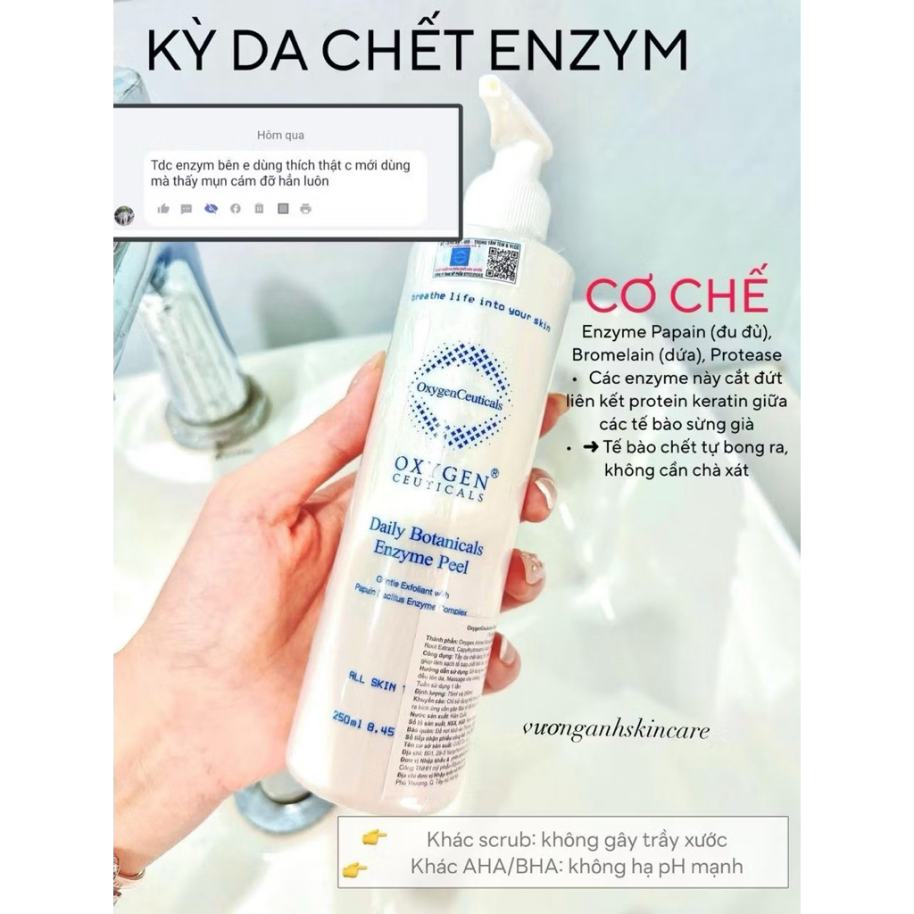 Peel enzym Oxygen Spa có chiết thử