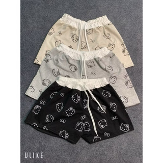 Quần short đùi nữ in họa tiết hello kitty