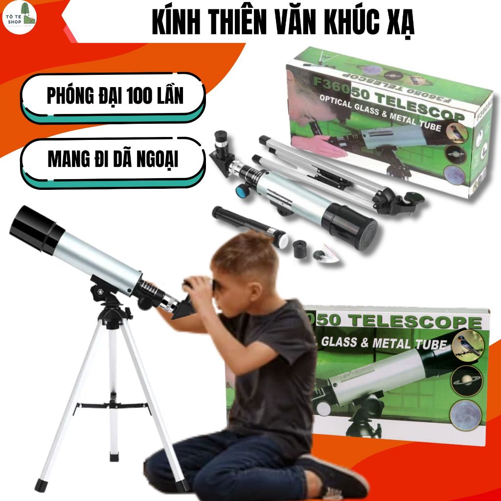 Kính thiên văn phóng đại 100 lần F36050, Kính viễn vọng khúc xạ quan sát mặt trăng và hành tinh