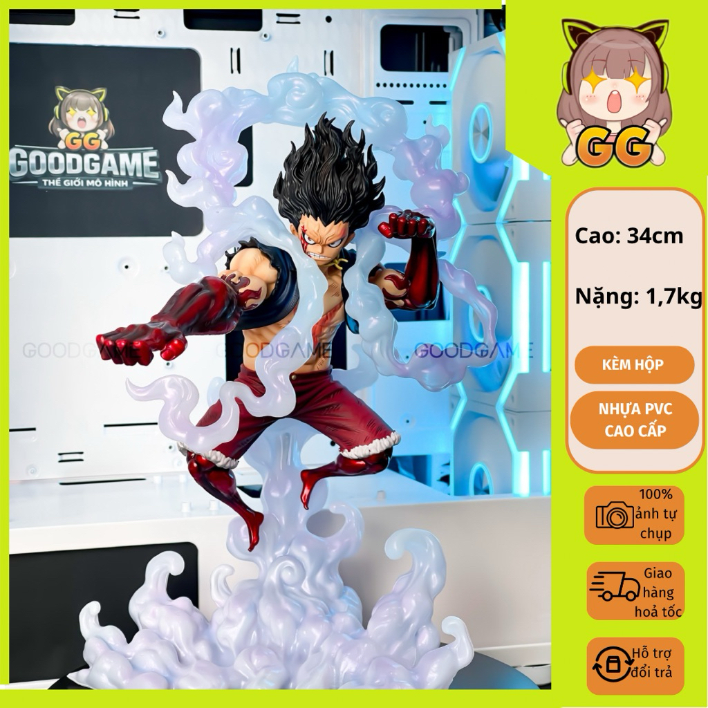 Mô Hình Luffy Gear 4 Snake Man JT Studio